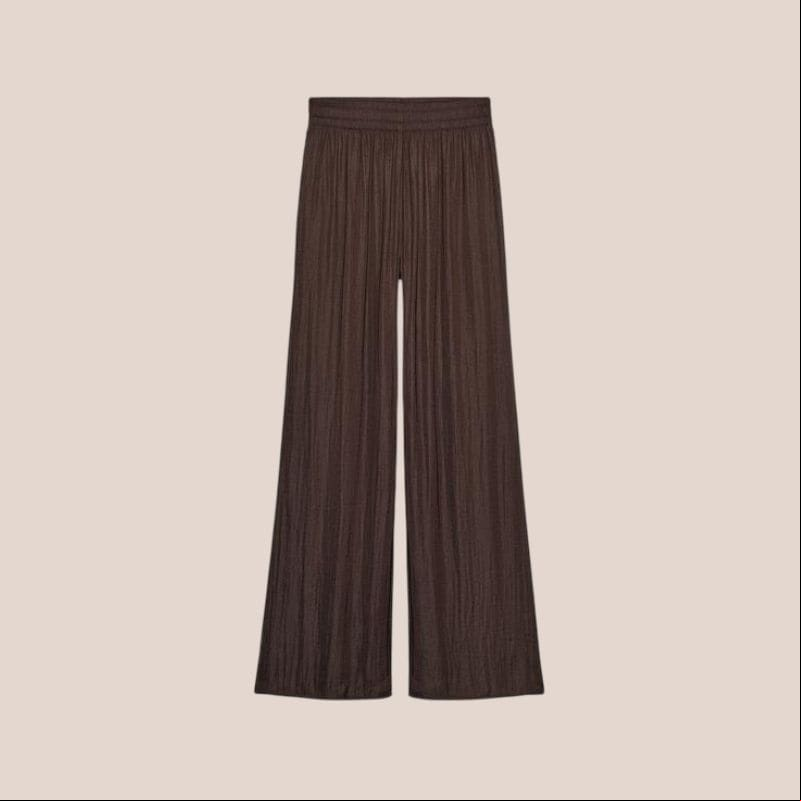 pantalon fluido marron